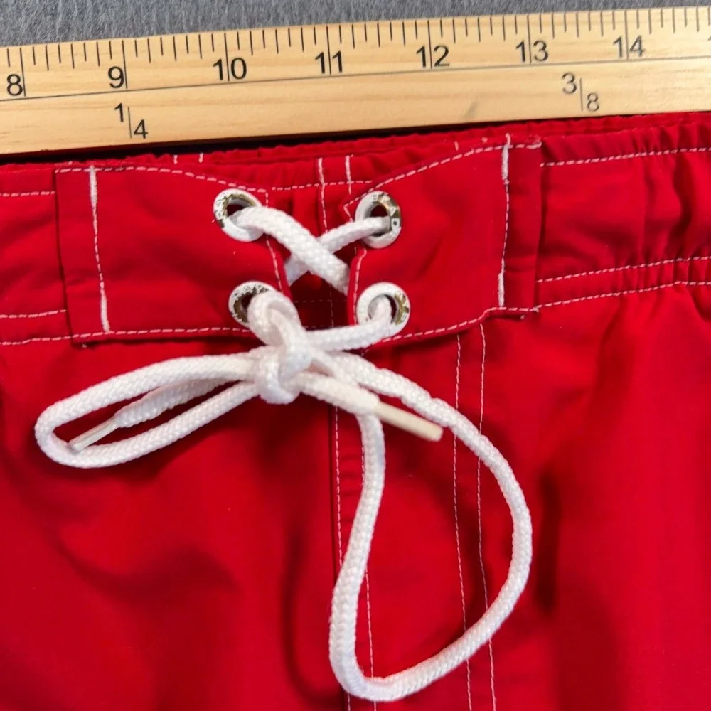 Budweiser Tropical Swim Trunks Mens L Red Beach Rays 40x8‎ Mesh Lined